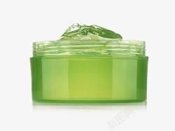 绿色瓶装芦荟面膜素材