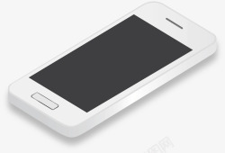 白色立体效果手机矢量图素材