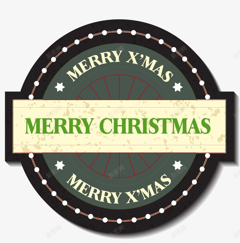黑色圣诞节标签png免抠素材_88icon https://88icon.com 圆圈徽章 圣诞节 标志 横幅 节日标志 黑色标签