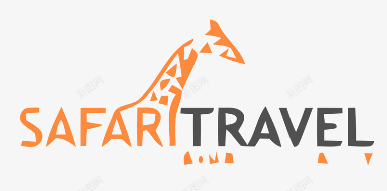 旅游长颈鹿logo矢量图图标图标