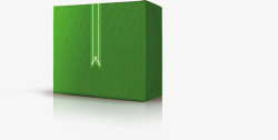 绿色印花包装礼盒素材