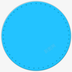 蓝色简约圆圈边框纹理素材