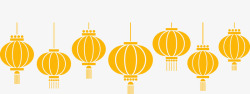 节日装饰灯扁平中国风灯笼高清图片