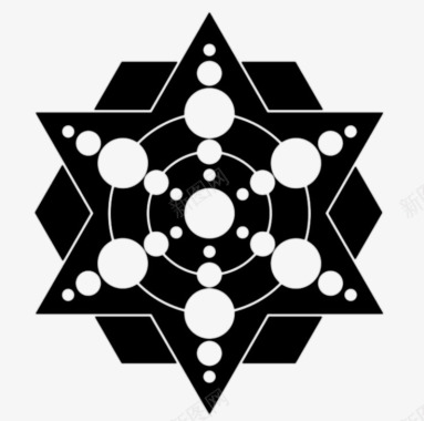 精美黑白个性六边形元素图标图标