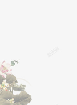 水墨荷花背景素材