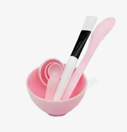 粉色面膜碗护肤器具套装素材