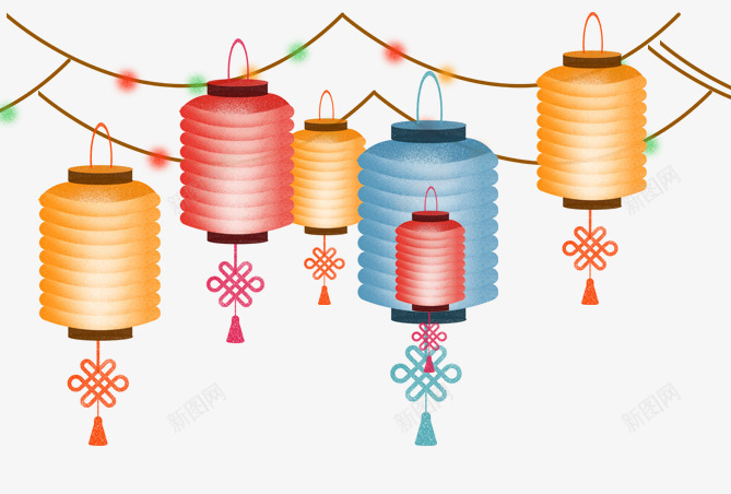 手绘装饰新年灯笼png免抠素材_88icon https://88icon.com 手绘 插画 新年装饰 新春佳节 灯笼 装饰图案