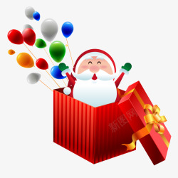 圣诞老人礼盒元素素材