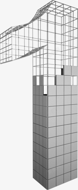 创意商务导航模型数字1模型建筑高清图片