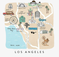 洛杉矶洛杉矶地图图案高清图片