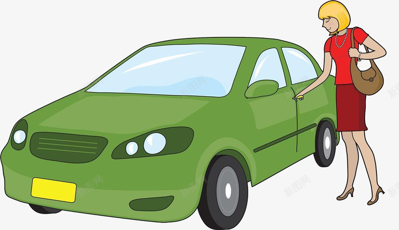 开车门的美丽女人图png免抠素材_88icon https://88icon.com 卡通人与汽车 卡通汽车 卡通汽车和人 汽车 汽车与人 汽车卡通图 汽车和人