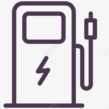 charge小型车电荷充电电动车服务站汽车图标图标