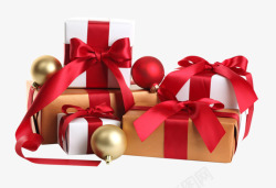 方形金属铃铛礼盒圣诞素材