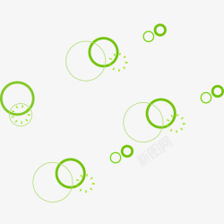 绿色圆圈泡泡素材