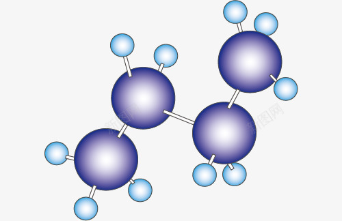 丁烷球棍模型png免抠素材_88icon https://88icon.com 丁烷球棍 手绘 模型 蓝色 高分子