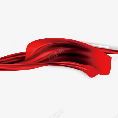 对称红色丝绸红色节日丝绸图标图标