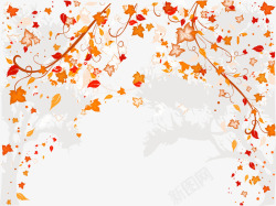 秋天落叶背景素材