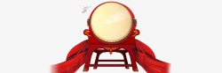 中国风红色丝绸大鼓背景素材