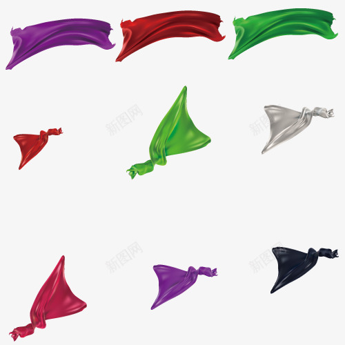 丝绸绸缎材质png免抠素材_88icon https://88icon.com 奢华绸缎 彩色背景 梦幻背景 矢量素材 质感背景