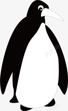 黑白企鹅矢量图图标图标