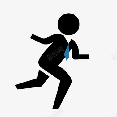 PPT奔跑的人图标图标