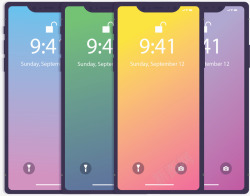彩色屏幕苹果手机矢量图素材