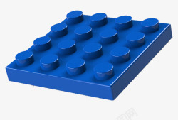蓝色积木实物素材