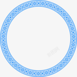 唯美蓝色圆圈素材