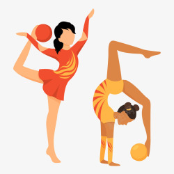 健美舞蹈PNG图片体操运动运动会健康球类高清图片