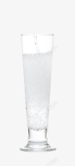 气泡里的雪人透明玻璃水杯里的苏打气泡水实物高清图片