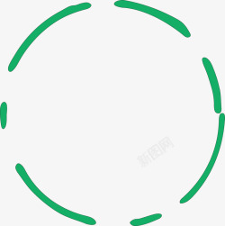 绿色圆圈虚线圆素材