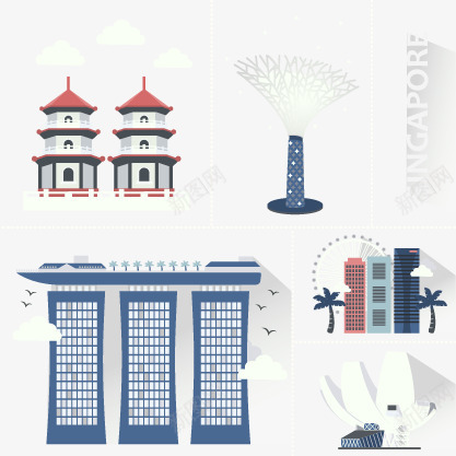 新加坡著名建筑png免抠素材_88icon https://88icon.com 建筑 新加坡 旅游 装饰