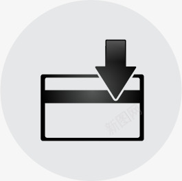 黑白无框画信用卡刷卡图标图标