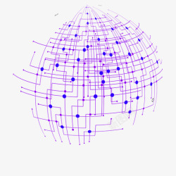 紫色信息科技地球素材
