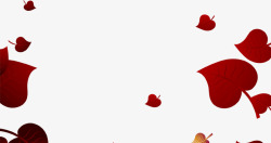 绿色落叶简历底纹素材