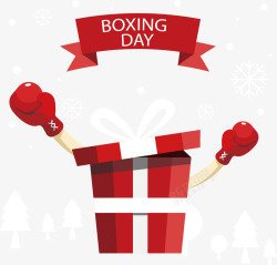 红色拳击服红色拳击礼盒冬季促销矢量图高清图片