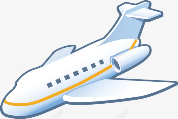飞机的翅膀PPT创意旅游飞机图标矢量图图标