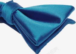 蓝色丝绸领结素材