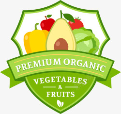 食品安全健康绿色蔬菜水果标签高清图片