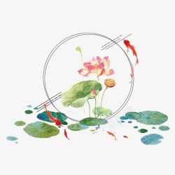 荷花池塘素材