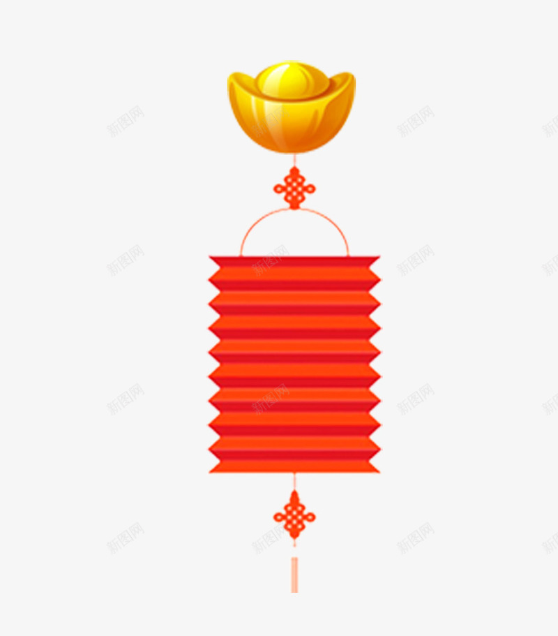 新年灯笼元宝装饰png免抠素材_88icon https://88icon.com 中国风 元宝装饰 悬挂的灯笼 挂件装饰 新年 灯笼