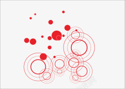 红色圆圈组合素材