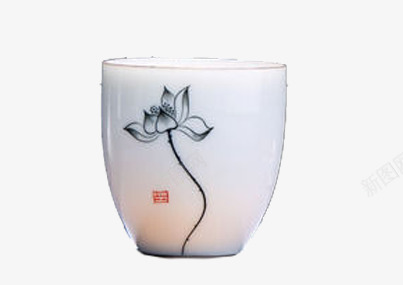 荷花茶杯png免抠素材_88icon https://88icon.com 产品实物 古典 杯子 茶杯 陶瓷