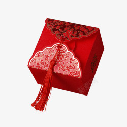 婚庆喜糖红色糖盒片高清图片