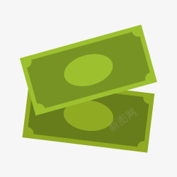 绿色的钞票模型矢量图素材