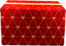 红色钻石装饰新年礼盒素材