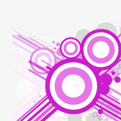紫色圆圈装饰图案素材