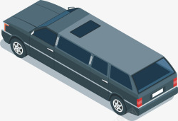 加长汽车加长的汽车俯视视图矢量图高清图片