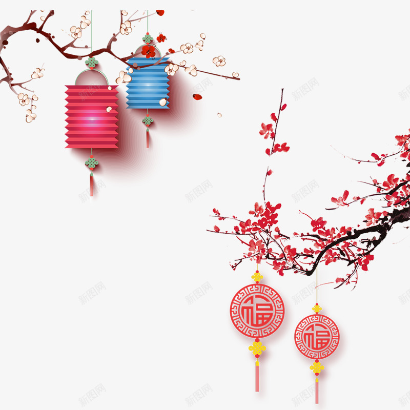 彩色灯笼中国节psd免抠素材_88icon https://88icon.com 中国结 光泽 发芽 开花 彩色 生长 立体 红色 质感 阴影