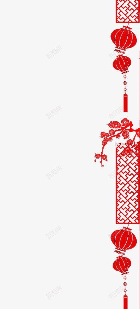 红灯笼窗户中国风元素装饰png免抠素材_88icon https://88icon.com 中国风 元素 窗户 红灯笼 装饰